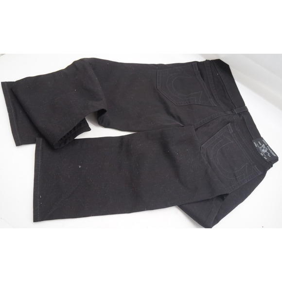 TRUE RELIGION 'Geno' Black Jeans 34x32 Men's No Flap - Relaxed Slim - Picture 4 of 10